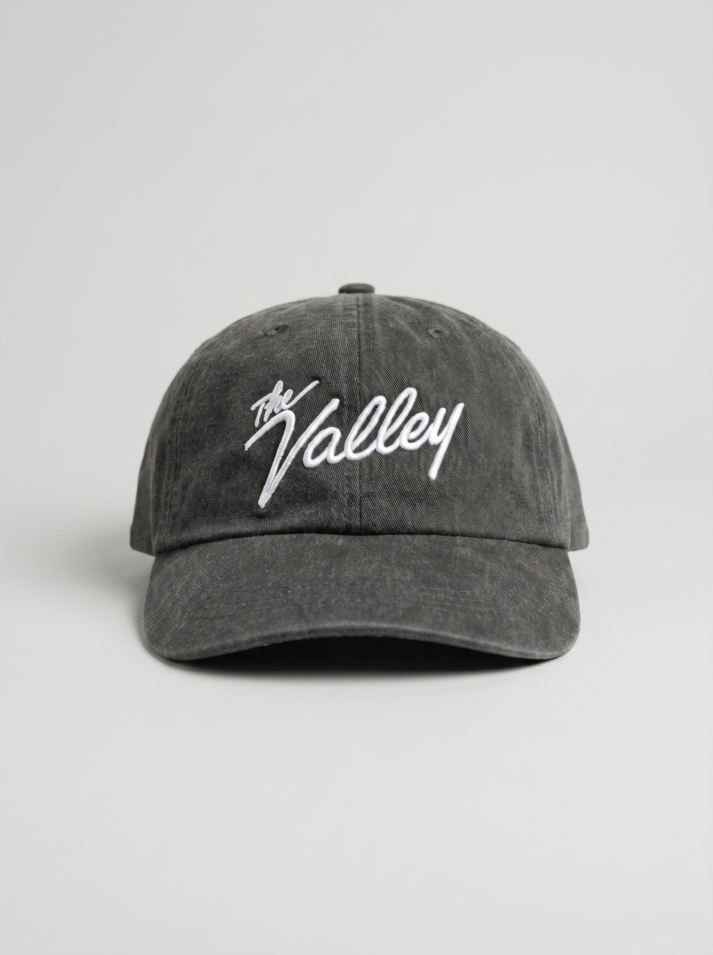 The Valley Dad Hat- Grey Acid Wash