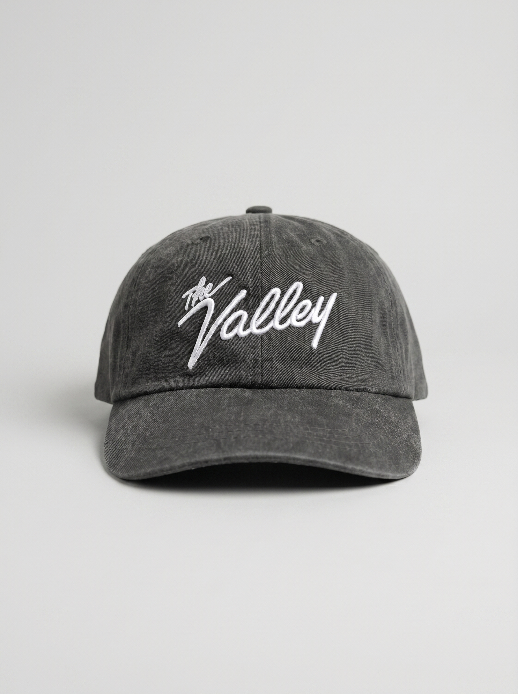 The Valley Dad Hat- Grey Acid Wash