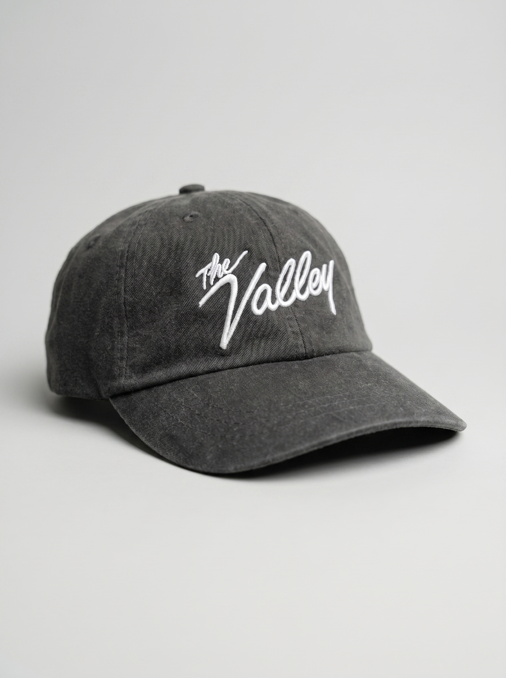 The Valley Dad Hat- Grey Acid Wash