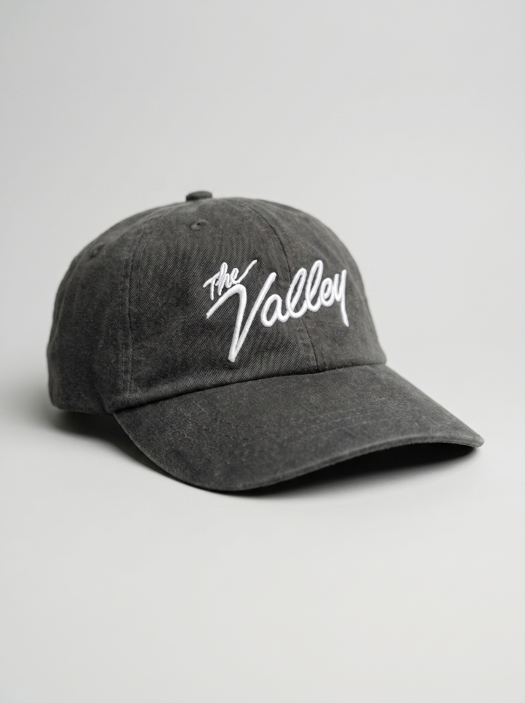 The Valley Dad Hat- Grey Acid Wash